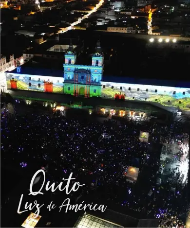 Quito Luz de América festival Mapping